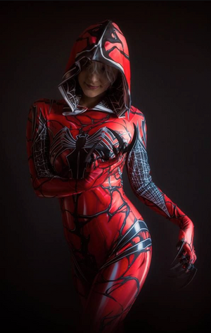 Carnage Gwen Spider Girl Cosplay Costume 3D Print Spandex Superhero Bodysuit for woman/kids