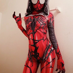 Carnage Gwen Spider Girl Cosplay Costume 3D Print Spandex Superhero Bodysuit for woman/kids