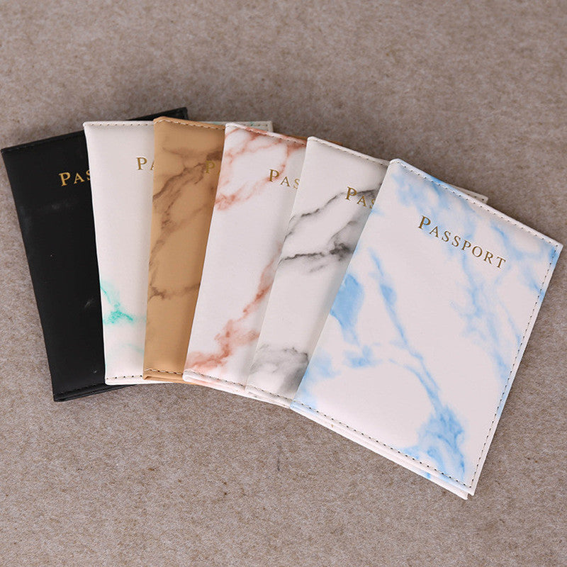 Vintage Marble Style Passport Cover Waterproof Passport Case