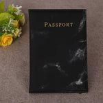 Vintage Marble Style Passport Cover Waterproof Passport Case