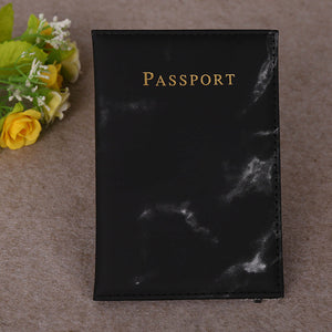 Vintage Marble Style Passport Cover Waterproof Passport Case