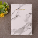 Vintage Marble Style Passport Cover Waterproof Passport Case