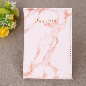 Vintage Marble Style Passport Cover Waterproof Passport Case