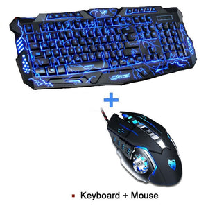 New Tri-color Backlight Pro Gamer Keyboard Gaming Keyboard 6 Buttons 3200 DPI Mechanical LED Backlight Pro Gaming Mouse