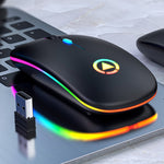 Wireless Mouse Rechargeable Silent Mouse 2.4GHz USB Optical Ergonomic Mice LED Backlight Game Gaming Mouse For PC Laptop Gamer