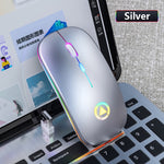 Wireless Mouse Rechargeable Silent Mouse 2.4GHz USB Optical Ergonomic Mice LED Backlight Game Gaming Mouse For PC Laptop Gamer