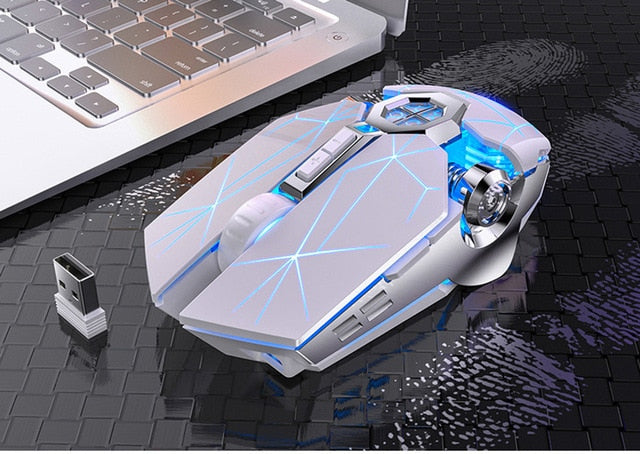 Wireless Mouse Rechargeable Silent Mouse 2.4GHz USB Optical Ergonomic Mice LED Backlight Game Gaming Mouse For PC Laptop Gamer