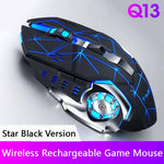 Wireless Mouse Rechargeable Silent Mouse 2.4GHz USB Optical Ergonomic Mice LED Backlight Game Gaming Mouse For PC Laptop Gamer