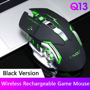 Wireless Mouse Rechargeable Silent Mouse 2.4GHz USB Optical Ergonomic Mice LED Backlight Game Gaming Mouse For PC Laptop Gamer